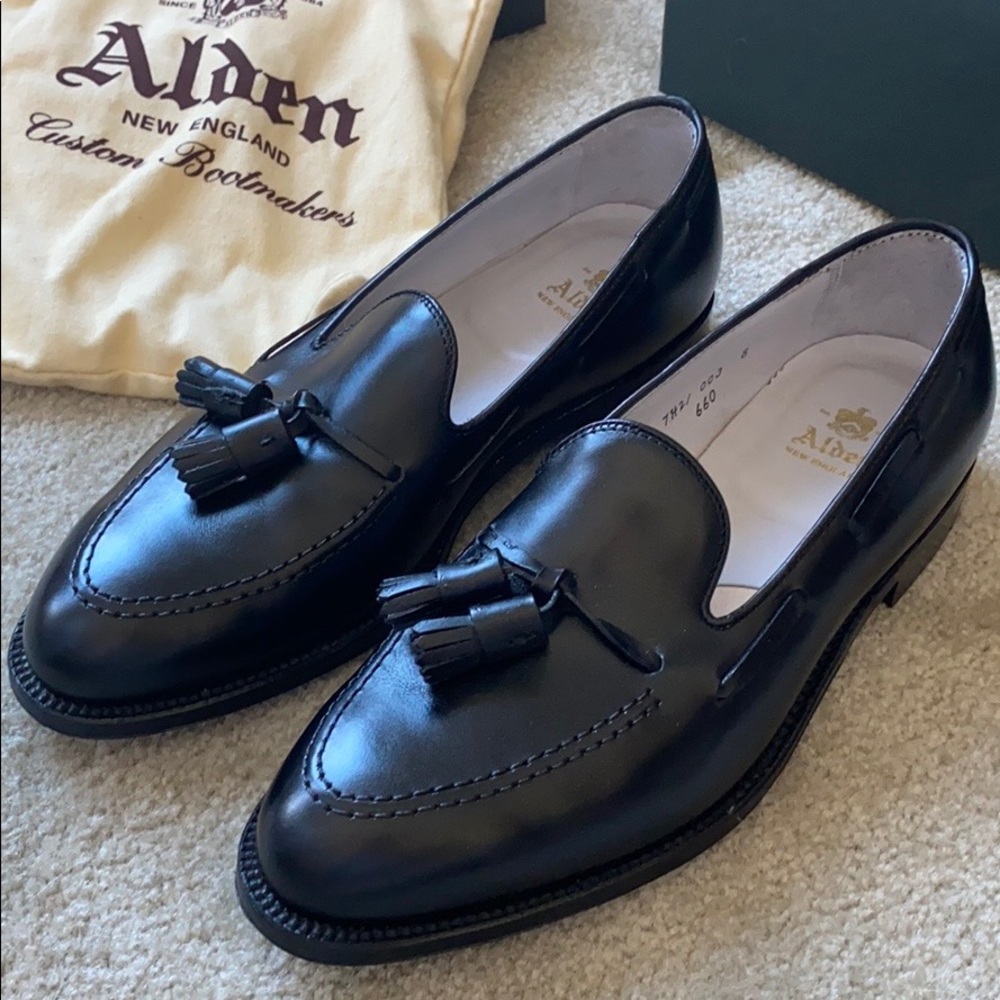 Alden Tassel Loafer Black Calfskin 660